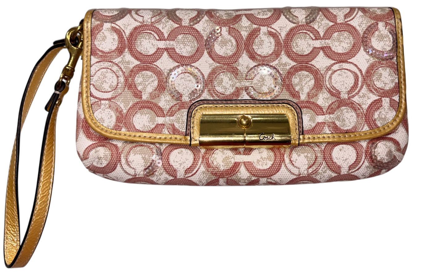 Coach Sequin Wristlet